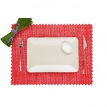 Dinner Design Dikdörtgen Amerikan Servis-Red