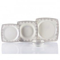 Porio 85 Parça Bonechina Kare Yemek Takımı (M44-103)