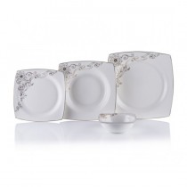 Porio 85 Parça Bonechina Kare Yemek Takımı (M44-108)