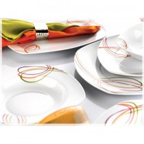 Noble Life 28 Parça Porselen Yemek Takımı-Lines