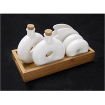 Bambu Tepsili 5 Parça Sofra Seti