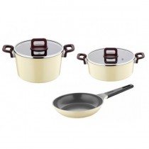 Kütahya Porselen 5 Parça Cerapure Seramik Tencere Seti-Sarı