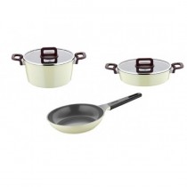 Kütahya Porselen 5 Parça Cerapure Seramik Tencere Seti-Yeşil