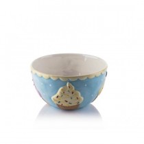 Porio Puantiyeli Mavi Cupcake Büyük Kase