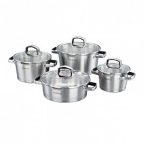 Korkmaz 8 Parça Çelik Tencere Seti-Vertex Siyah