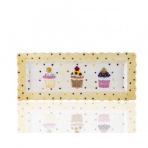 Porio Puantiyeli Sarı Cupcake Tabak