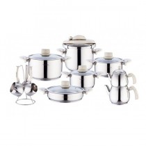 Pierre Cardin 18 Parça Çelik Tencere Seti (Royalty-E)