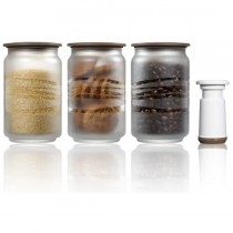 Cofispot 3'lü Vakumlu Cam Kavanoz 0,75L