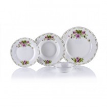 Porio 85 Parça Bonechina Kare Yemek Takımı (M44-113)